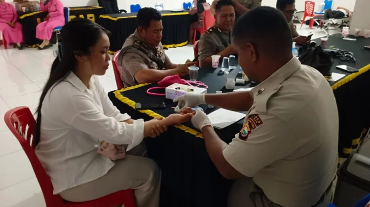Polres Halbar Gelar Donor Darah dan Cek Kesehatan Gratis