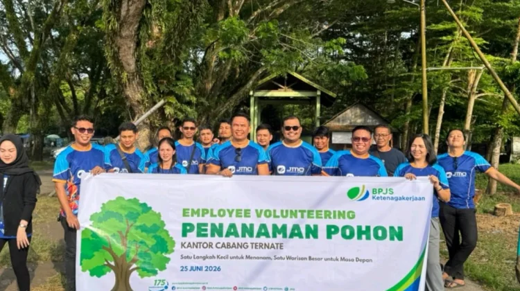 BPJS Ketenagakerjaan Ternate Tanam Pohon, Wujudkan Kepedulian Lingkungan