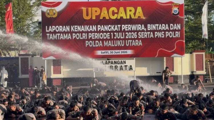 765 Personel Polda Malut Naik Pangkat jelang HUT Bhayangkara