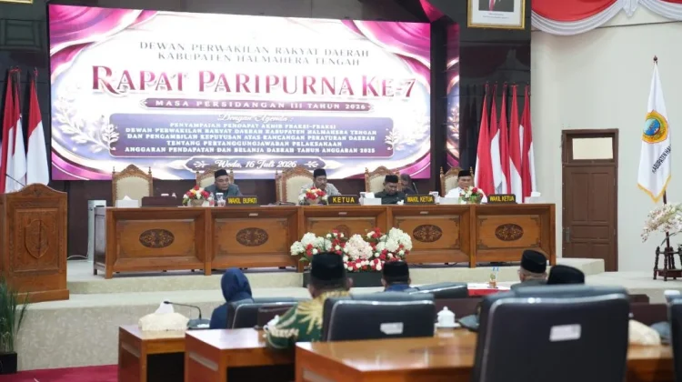 DPRD Halteng Sahkan Ranperda Pertanggungjawaban APBD 2025 Jadi Perda