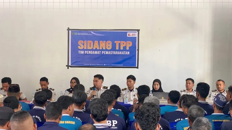 91 Warga Binaan Rutan Soasiu Ikuti Sidang TPP