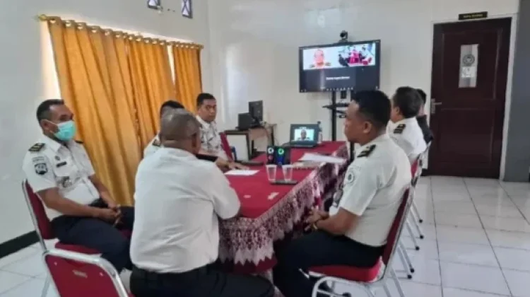 Lapas Kelas IIB Sanana Rapat Virtual Remisi Warga Binaan