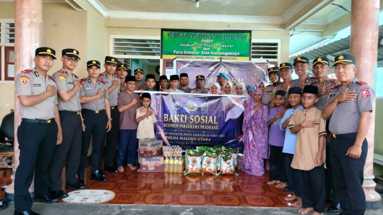 Siswa SIP Polda Malut Gelar Bakti Sosial di Panti Asuhan