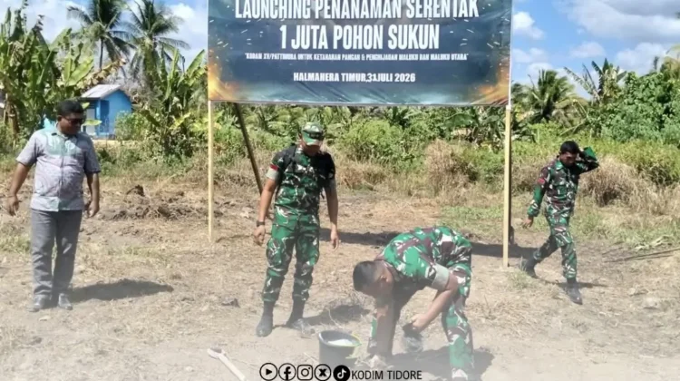 Kodim Tidore Dukung Penanaman Sejuta Pohon Sukun Serentak