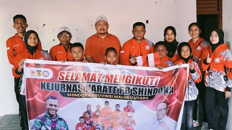 Sekum KONI Malut Lepas Tim Karate Shindoka Malut ke Kejurnas di Jakarta