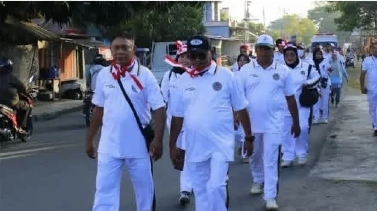 Lapas Sanana Gelar Fun Walk Semarak HUT Kemerdekaan RI