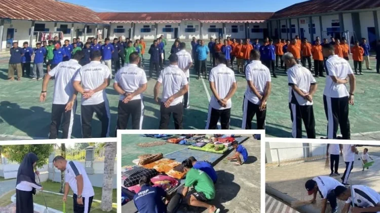 Sambut HUT Ke-81 RI, Lapas Labuha Gelar Aksi Bersih Lingkungan