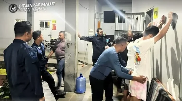 Rutan Ternate Gelar Razia Kamar Hunian, Sejumlah Barang Disita