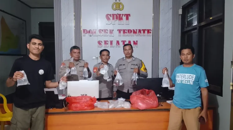 Polsek Gagalkan Peredaran Puluhan Botol Miras di Ternate Selatan