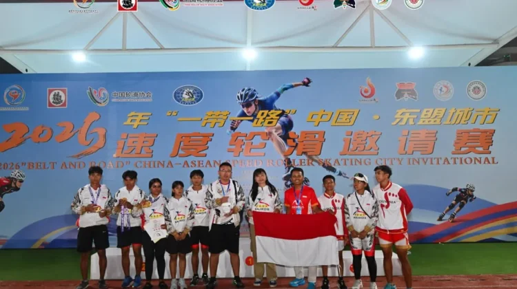 Indonesia Raih 14 Emas di Kejuaraan Sepatu Roda China