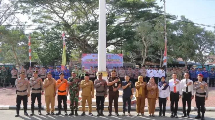 Tim Gabungan Gelar Apel Pasukan Karhutla di Polres Kepulauan Sula