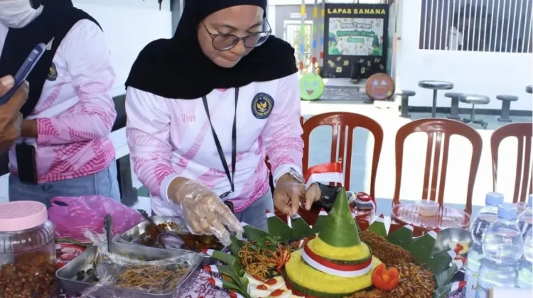 Lapas Sanana Gelar Lomba Hias Tumpeng Semarak HUT RI