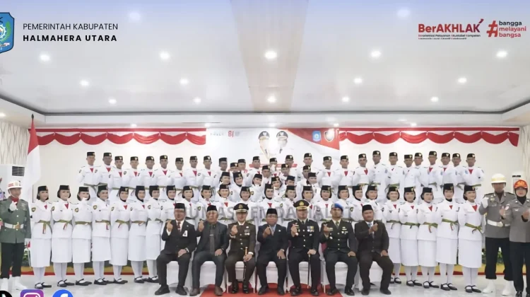 Bupati Halut Kukuhkan 60 Anggota Paskibraka 2026