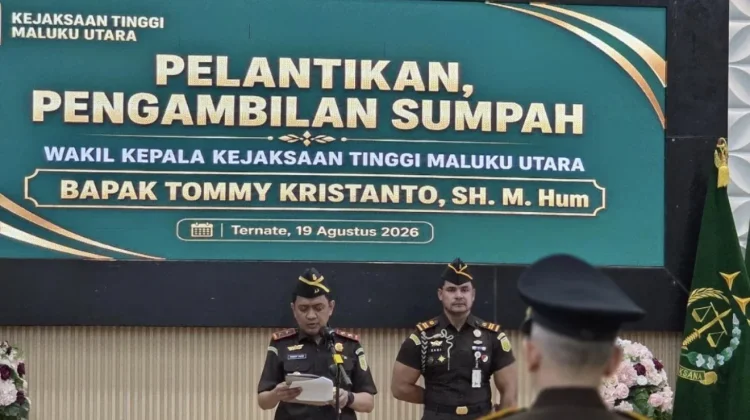 Tommy Kristanto Resmi Dilantik Jadi Wakajati Maluku Utara