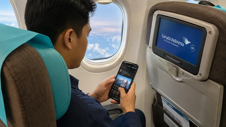 Garuda Indonesia Uji Internet Berkecepatan Tinggi di Pesawat, Ditargetkan 2027