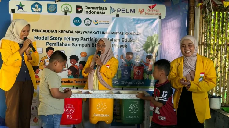Tim PKM Universitas Khairun Edukasi Pemilahan Sampah di Komunitas Teras Baca Umi