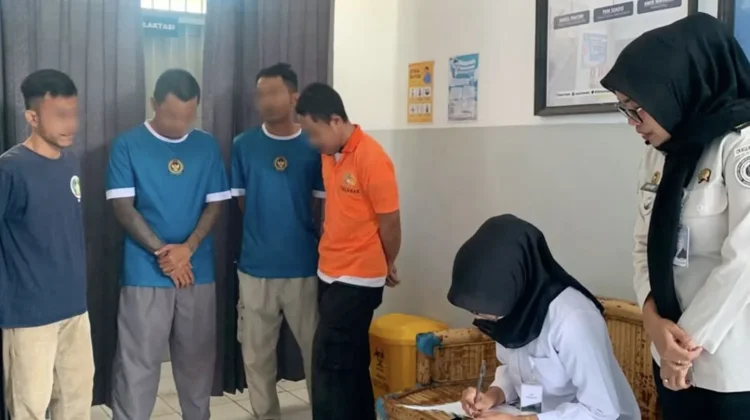 Rutan Soasiu Gelar Tes Urine, 10 WBP Diperiksa