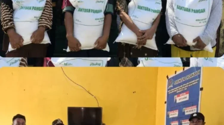 Pastikan Tepat Sasaran, Kodim 1514/Morotai Kawal Distribusi Bantuan Beras Bulog