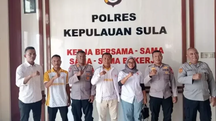 Polres Sula Terima Kunjungan KONI soal Turnamen Sepak Bola Sula Cup U-12