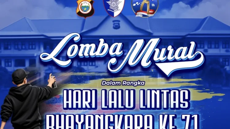 Lomba Mural HUT Lalu Lintas Bhayangkara ke-71, Total Hadiah Puluhan Juta Rupiah