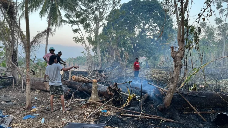 Lahan Kosong Milik Bandara Baabullah Ternate Terbakar