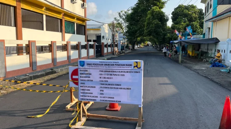 Pemeliharaan Jalan di Ternate Capai Progres 74 Persen