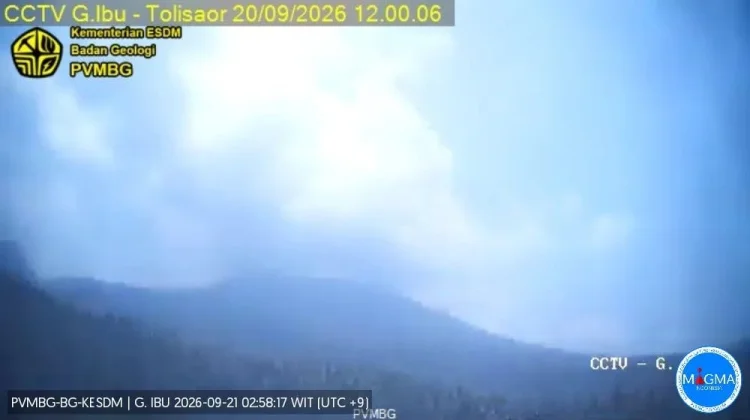 Gunung Ibu Erupsi 78 Kali dalam Sehari, Status Masih Waspada