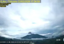Sehari, Gunung Ibu Erupsi 120 Kali