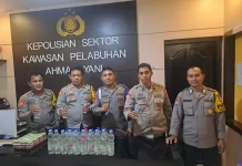 Polsek Ahmad Yani Gagalkan Penyelundupan Miras di Pelabuhan Ternate
