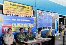 Personel Kodim 1505/Tidore Siaga di Pos Pengamanan