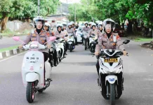 Kapolres Ternate Pimpin Patroli Motor Pasukan Polwan
