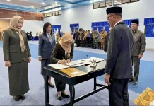 Empat Pejabat Esalon II Pemkab Halbar Resmi Dilantik