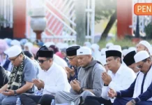 Pererat Silaturahmi, Dandim 1505/Tidore Salat Idul Fitri Bersama Forkopimda