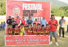 Wali Kota Tidore Cup I 2026 Resmi Ditutup di Stadion Mareku