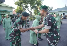 Danrem Baabullah Pimpin Upacara Kenaikan Pangkat 186 Prajurit