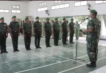 Dandim 1508/Tobelo Pimpin Kenaikan Pangkat Perwira