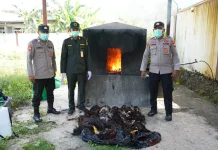 Tindak Tegas, 20 Ekor Unggas Ilegal Dimusnahkan