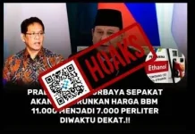 [HOAKS] Presiden Prabowo dan Purbaya Sepakat Harga Pertalite Jadi Rp7.000 per Liter