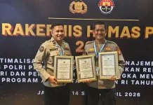 Bidhumas Polda Maluku Utara Sabet Tiga Penghargaan Nasional
