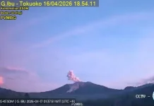 Gunung Ibu Alami Letusan 112 Kali dalam Sehari