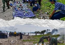 Danramil Pimpin Aksi Bersih  Pantai di Sofifi