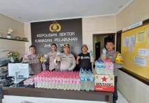 Polsek KP3 A Yani Gagalkan Penyelundupan Miras dari Manado