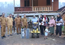 Pemkab Halteng Salurkan Bantuan Pertanian saat Panen Jagung