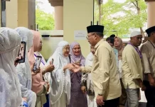 Wali Kota Ternate Tinjau JCH Kloter-15 sebelum Terbang ke Madinah