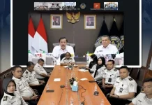 Kanwil Ditjenpas Maluku Utara Ikuti Anev Kinerja Triwulan I