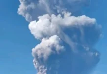 Gunung Dukono Erupsi 10.000 Meter Disertai Dentuman Kuat Pagi Ini