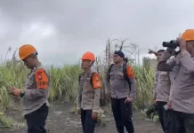 Drone Brimob Malut Deteksi Pendaki Hilang saat Erupsi Dukono