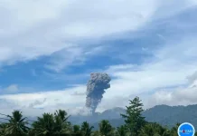 Gunung Dukono Kembali Erupsi Disertai Abu Vulkanik Tebal