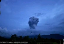 Gunung Dukono Erupsi 182 Kali, Warga Diminta Waspada