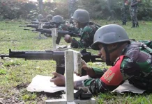 Prajurit Kodim 1501/Ternate Tingkatkan Kemampuan Menembak Rutin